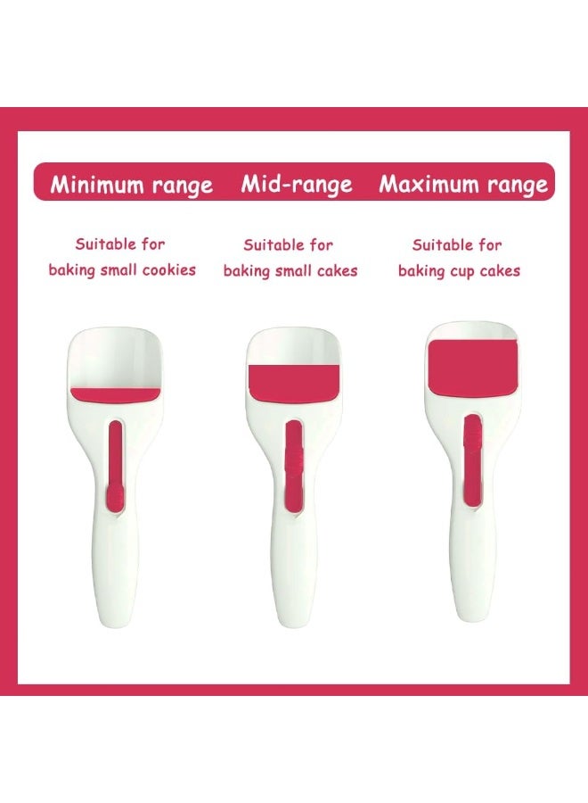 Cupcake Batter Dispenser Scoop with One-Touch Sliding Button - Professional Cake Batter Distribution Tool for Kitchen Baking - Easy Clean Pastry Batter Scoop for DIY Cupcakes & Pancakes - Image 5